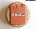 Embroidered Ghost Shirt Spooky Ghost Embroidery Tshirt Ghost Embroidered Shirt Halloween Embroidered Tshirt Cute Halloween Embroidery Graphic Tee – Cozy Vibes · High-Quality Print