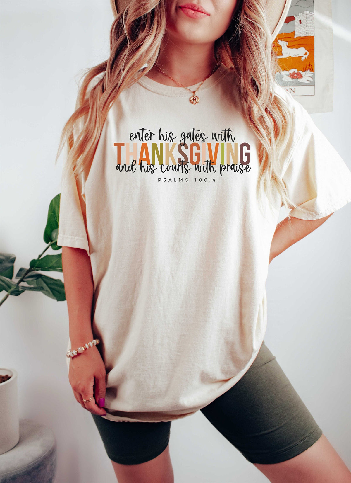 Enter His Gates With Thanksgiving Shirt Thanksgiving Quote Tshirts Fall Shirt Thanksgiving Christian Shirt Thankful Blessing Tees Graphic Tee – Easygoing Wear · Great Gift For Fans