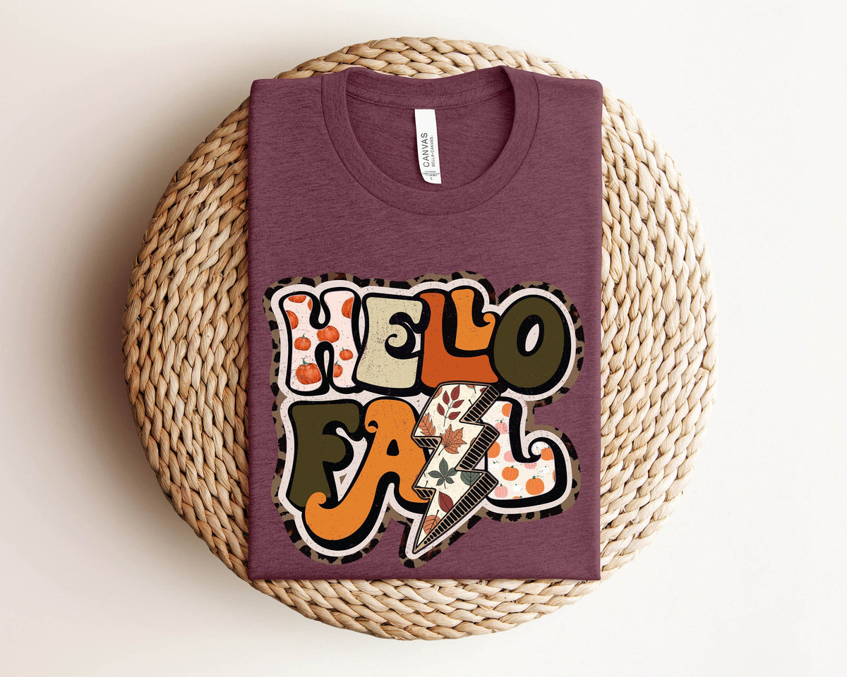 Hello Fall Sweatshirt Thanksgiving Sweater Family Sweatshirt Funny Thanksgiving Shirt Women Fall Sweater Cute Autumn Sweatshirt Sweatshirt – Soft Feel · Must-Have Style