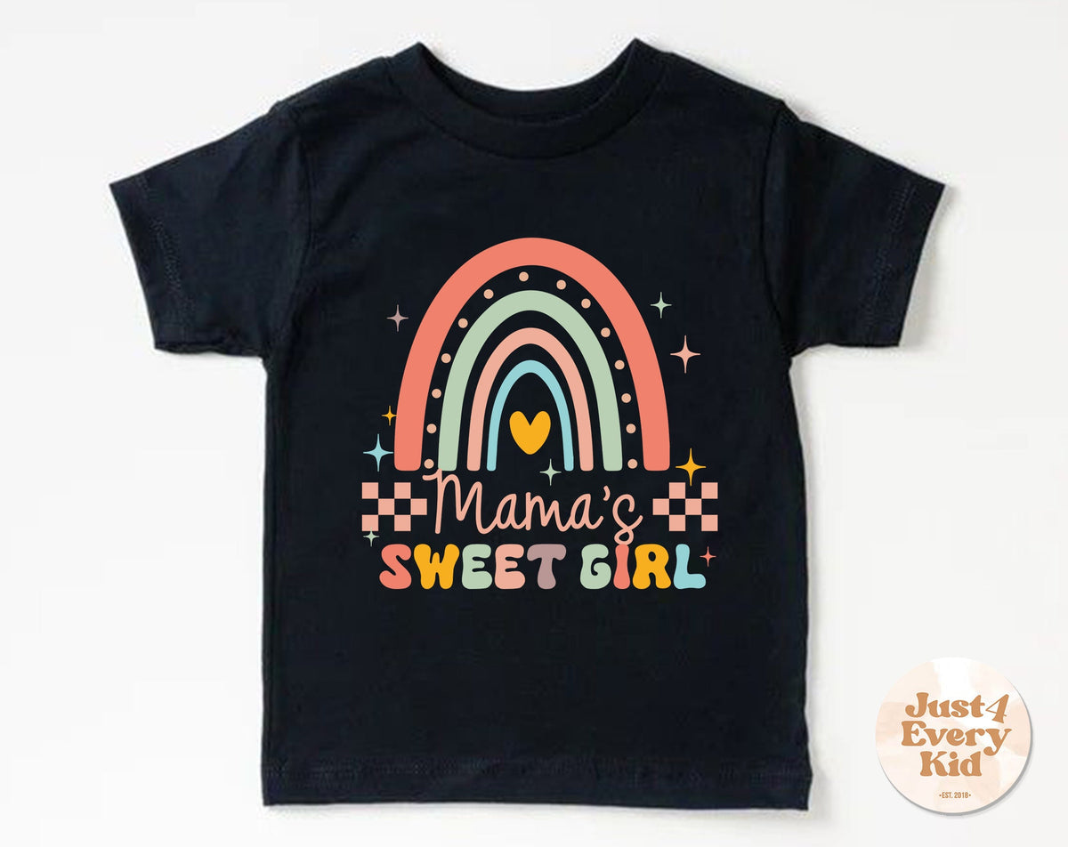 Mama39s Girl T Shirt Retro Kids Shirt Aesthetic Toddler Apparel Cute Toddler Girl Clothing Rainbow Toddler Shirt Girls Kids Shirt Graphic Tee – Warm & Stylish · Perfect For Daily Wear