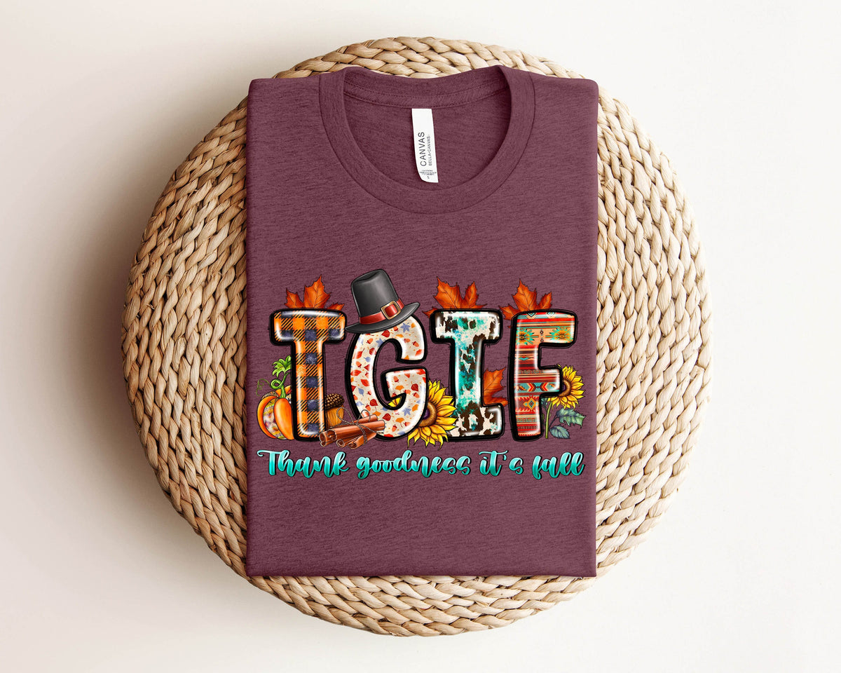 TGIF Thank Goodness It39s Fall Sweatshirt TGIF Shirt Fall Tshirt Fall Vibes Shirt Cute Fall ShirtThanksgivingThanksgiving Gift Shirt Sweatshirt – Warm & Stylish · High-Quality Print