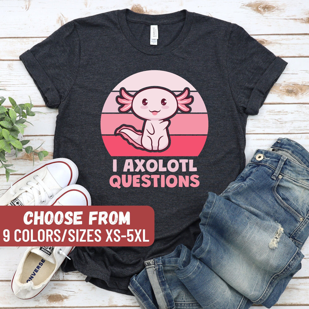 Funny Axolotl Shirt Cute Axolotl Shirt Axolotl Lover Salamander Lover Shirt Cute Axolotl TShirt I Axolotl Questions TShirt Graphic Tee – Easygoing Wear · Must-Have Style