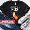 Red Foxes Lovers Fox Animal TShirt Fox Gift Tees Funny Fox Shirt Cute Fox Shirts Foxes Shirt Fox T Shirt Anatomy Of A Fox TShirt Graphic Tee – Premium Graphic · Perfect For Daily Wear