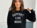 Support Live Music Sweatshirt Hoodie Music Lover Shirt Musician Shirt Hoodie – Warm & Stylish · High-Quality Print