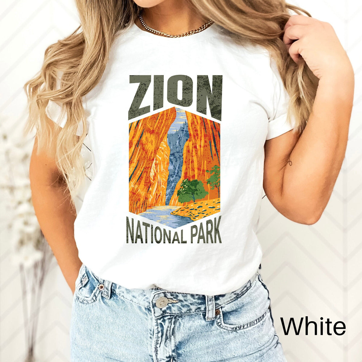 Zion National Park Shirt National Parks Shirt Nature Lover Hiking Shirt Camping Shirt Retro National Park Utah Vacation Zion Shirt Graphic Tee – Soft Feel · Perfect For Daily Wear