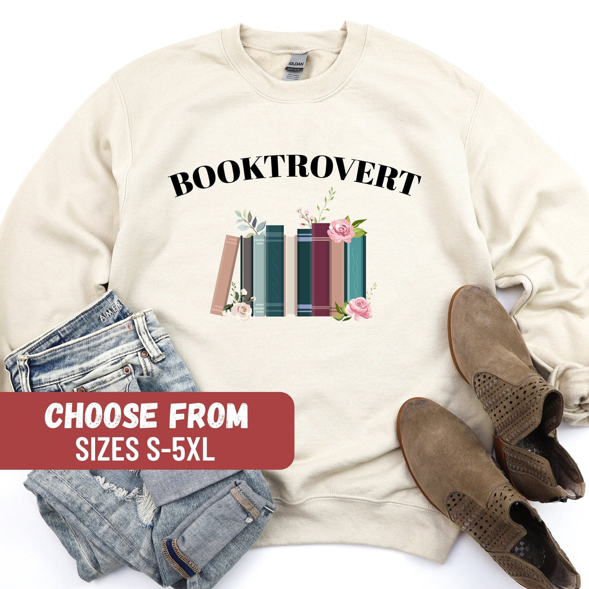 Book Lover Shirt Reading Shirt Book Shirt Funny Reading Sweatshirt Book Sweatshirt Funny Reading Sweater Booktrovert Sweatshirt Sweatshirt – Premium Graphic · High-Quality Print