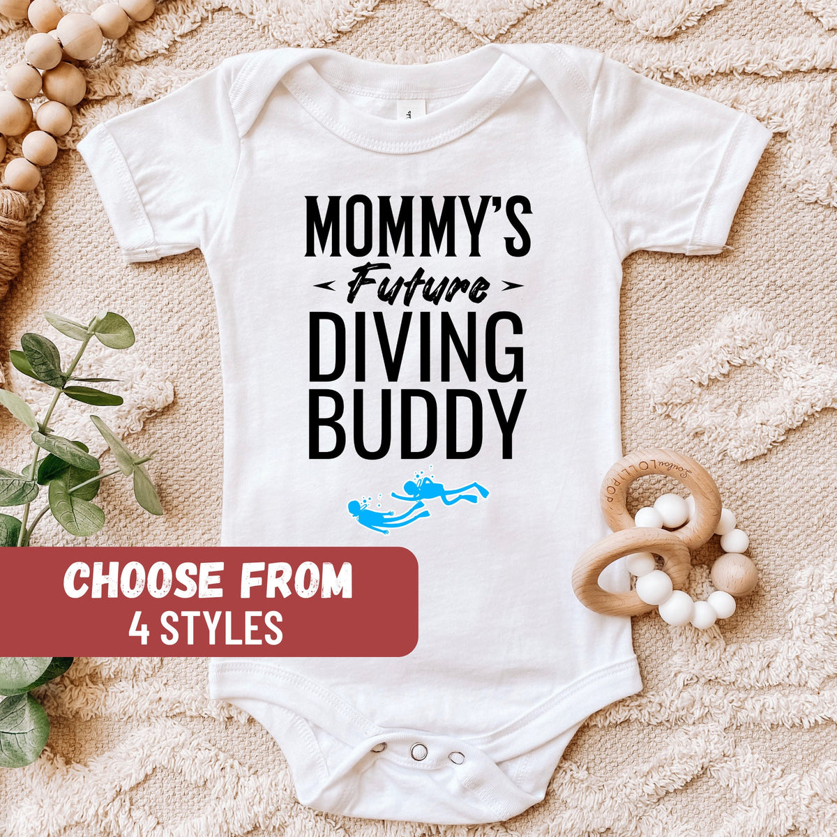 Scuba Baby Bodysuit Diving Baby Bodysuit Scuba Baby Gift Diving Baby Gift Scuba Baby Shower Mommy39s Future Diving Buddy Baby Bodysuit Graphic Tee – Bold Style · Trending Graphic Apparel