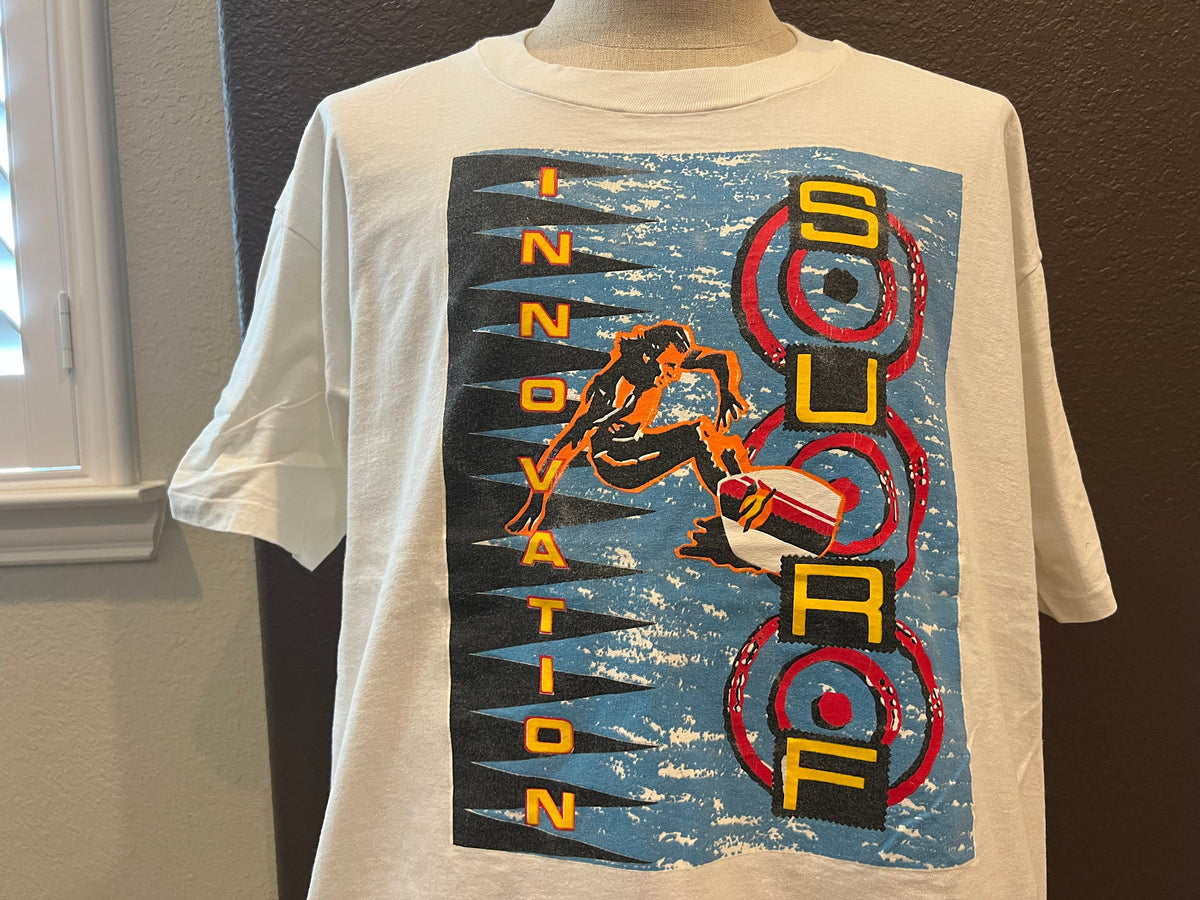 Vintage 9039s Surf Innovation White T Shirt Size XL Graphic Tee – Warm & Stylish · Must-Have Style
