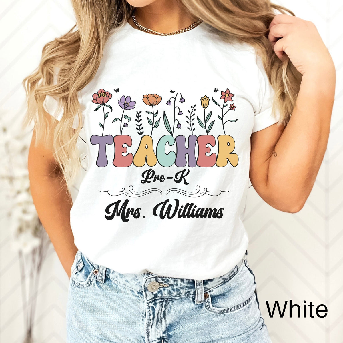 Wildflowers Custom Teacher Shirt PreK Teacher Team Shirt Personalized School Gift Customized Name Teacher Tee PreK Team Graphic Tee – Fan Favorite · Trending Graphic Apparel