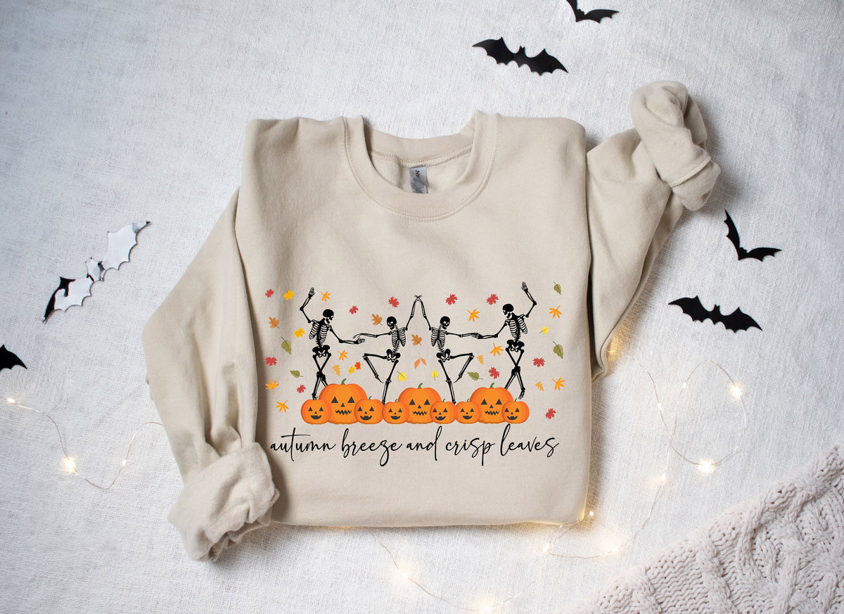Pumpkin Halloween Sweatshirt Skeleton Halloween Shirt Pumpkin Shirt Fall Sweatshirt for WomenDancing Skeletons Sweatshirt Sweatshirt – Fan Favorite · Top Pick For Any Outfit