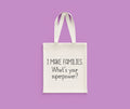 Surrogacy Tote Bag Surrogate Mother Gift Surrogate Present I Make Families Tote Bag – Bold Style · Perfect For Daily Wear