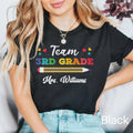 Custom Teacher Shirt 3rd Grade Teacher Team Shirt Personalized School Gift Customized Name Teacher Tee Third Grade Graphic Tee – Easygoing Wear · Perfect For Daily Wear