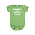 Stepdad Baby Bodysuit Cute Stepdad Baby Gift Stepfather Baby Onepiece Stepdad39s Mini Trouble Maker Step Dad Baby Shirt All Cotton Graphic Tee – Everyday Comfort · Must-Have Style