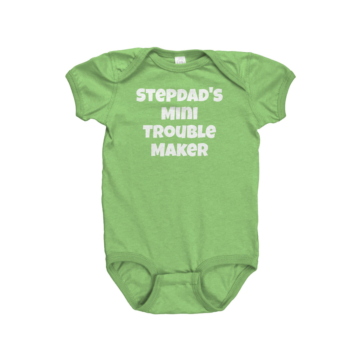Stepdad Baby Bodysuit Cute Stepdad Baby Gift Stepfather Baby Onepiece Stepdad39s Mini Trouble Maker Step Dad Baby Shirt All Cotton Graphic Tee – Everyday Comfort · Must-Have Style