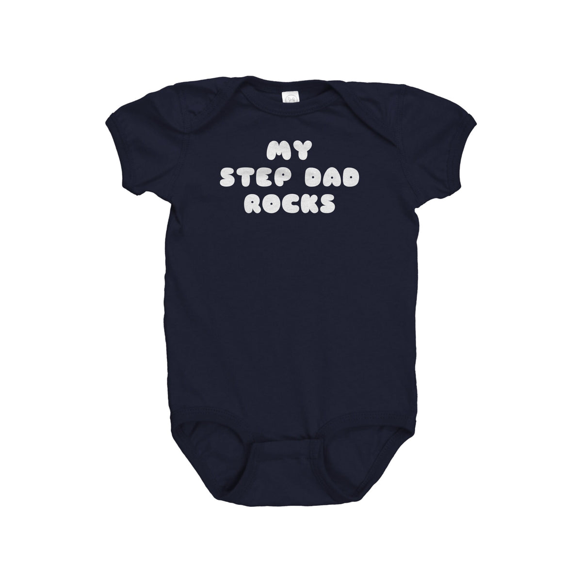 Stepdad Baby Bodysuit Cute Stepdad Baby Gift Stepfather Baby Onepiece My Step Dad Rocks Step Dad Baby Shirt All Cotton Graphic Tee – Easygoing Wear · Trending Graphic Apparel