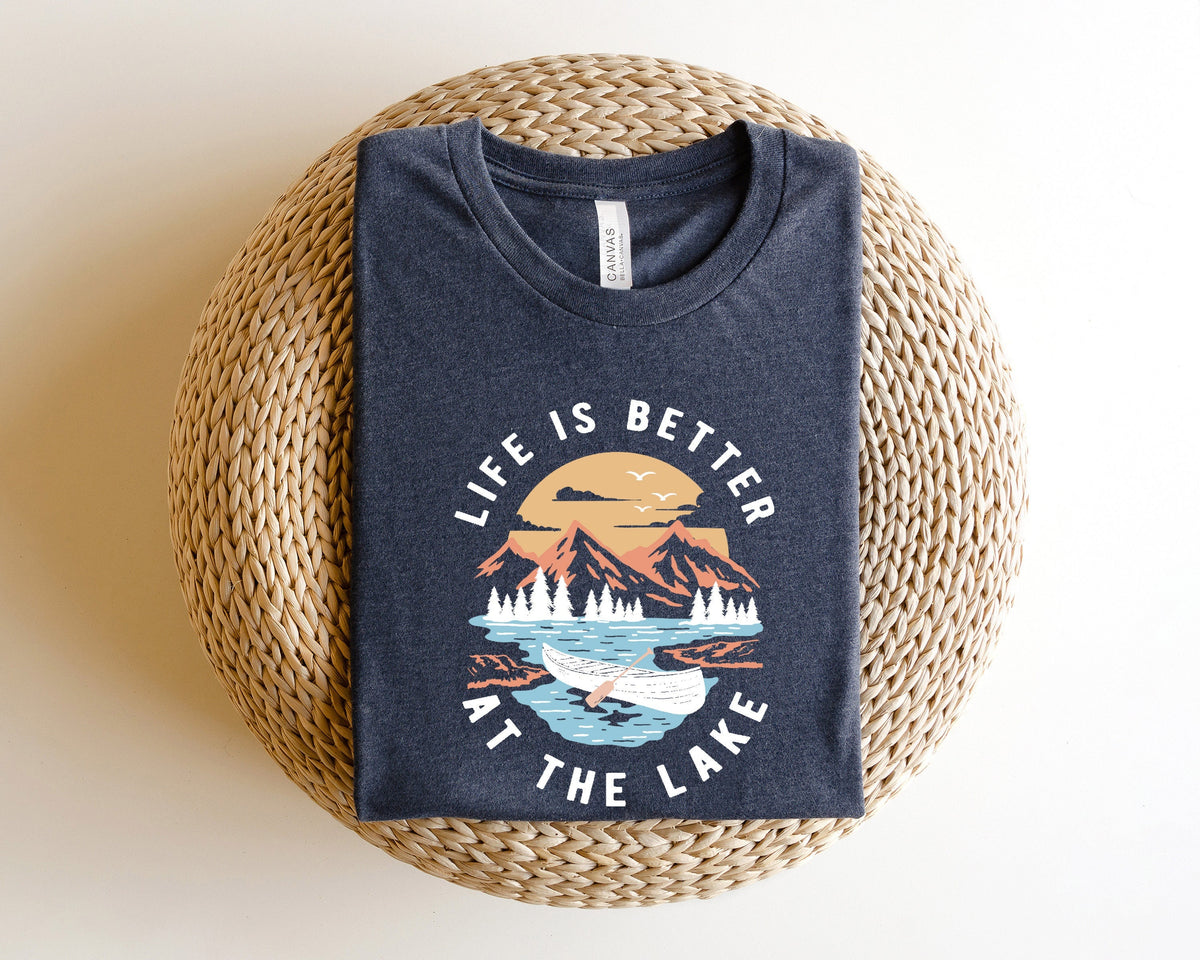 Life Is Better at the Lake Lake Life Shirt Vacation Shirts Lake Shirt Wildlife Shirts Camper Shirt Lake Life Tshirts Graphic Tee – Cozy Vibes · Top Pick For Any Outfit