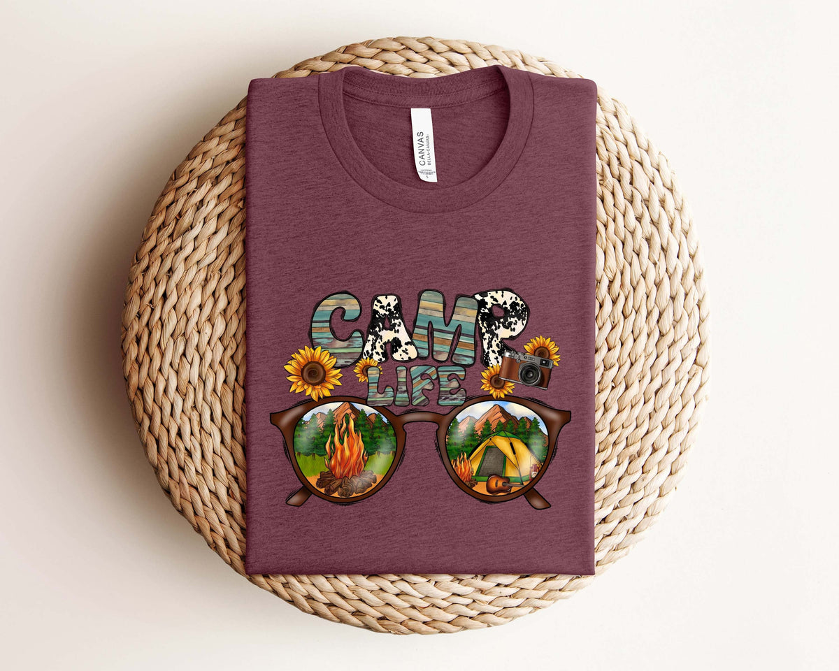 Camp Life Shirt Camping Shirt Camp Shirt Women Funny Camping Shirt Camping Gift Camping Shirt Funny Camper Shirt Caravan Shirt Graphic Tee – Bold Style · Top Pick For Any Outfit