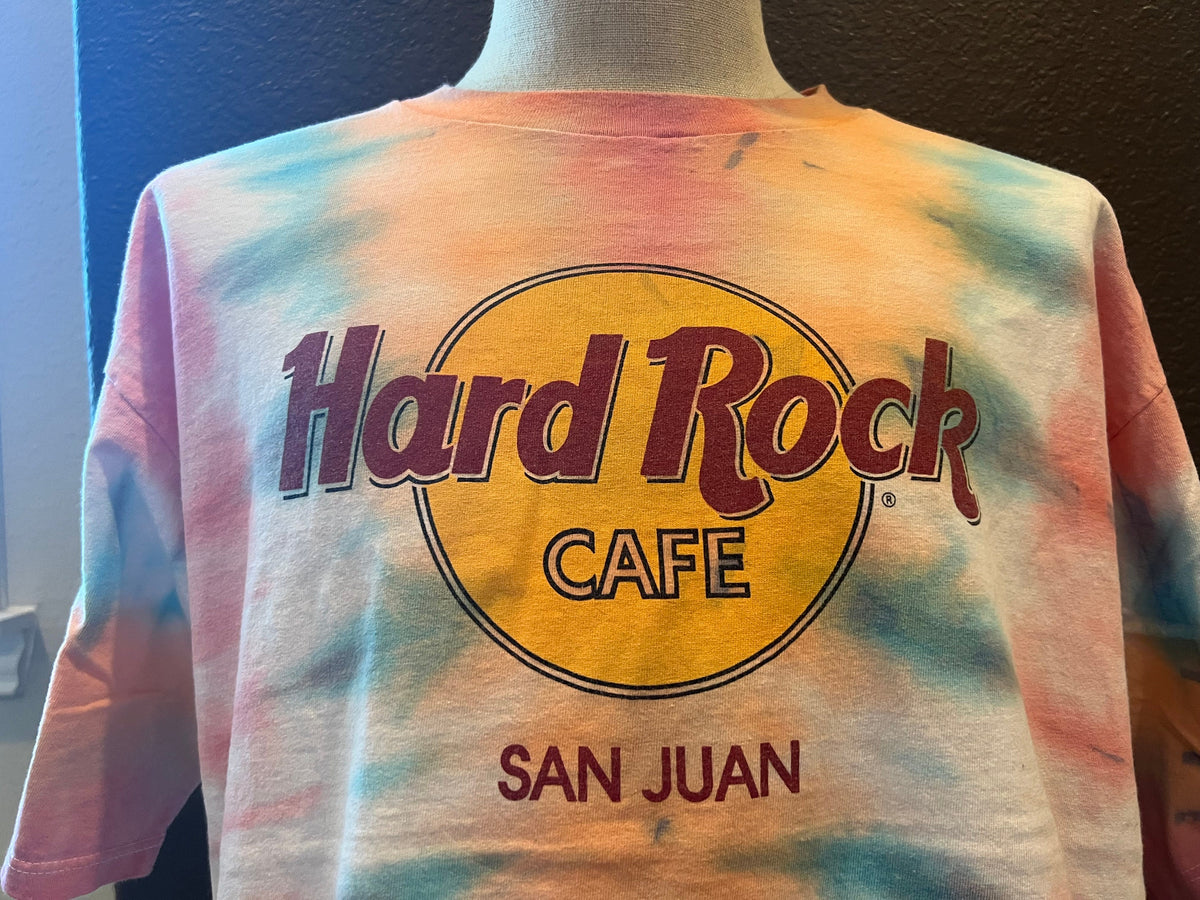 Vintage 9039s Hard Rock Cafe San Juan Tie Dye T Shirt Size XL Graphic Tee – Easygoing Wear · High-Quality Print