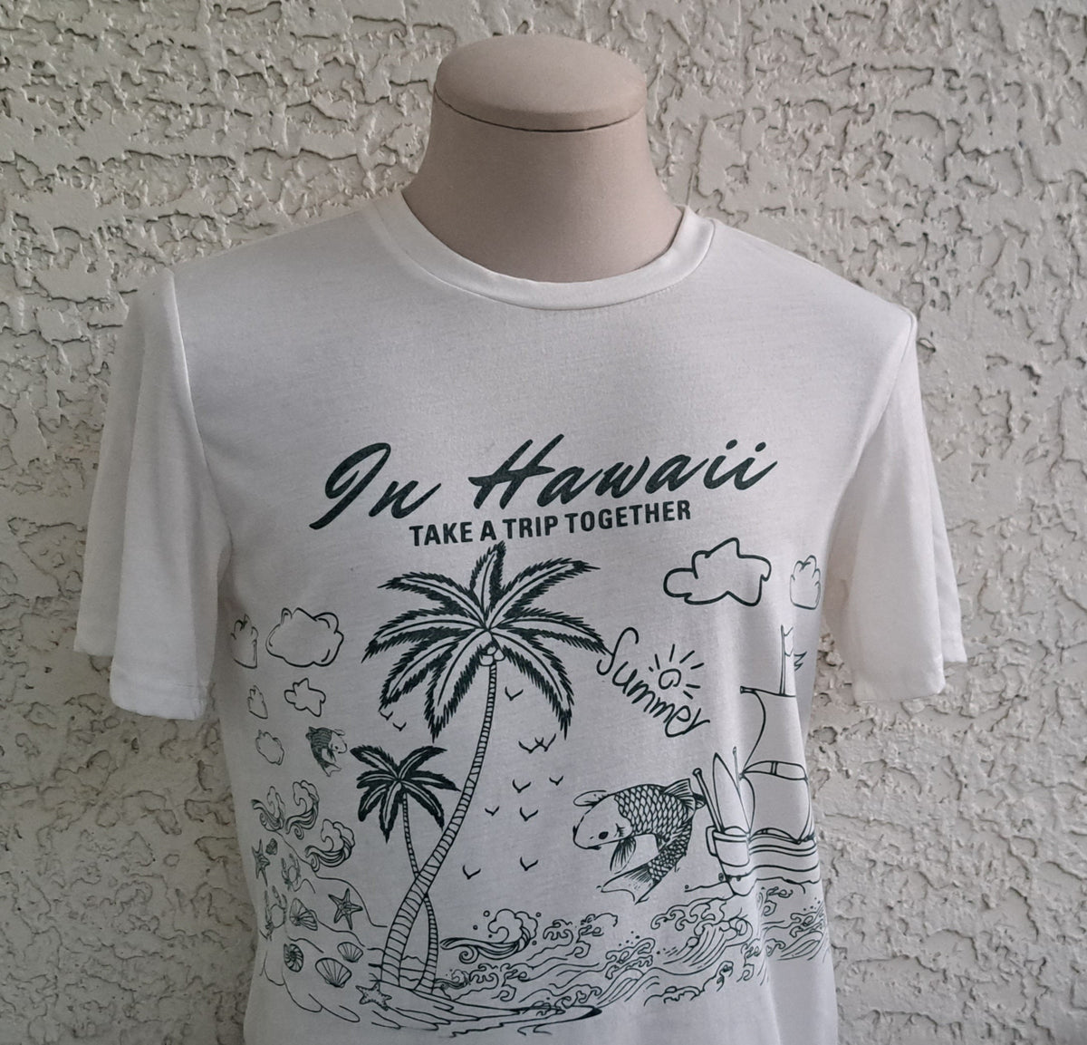 Vintage 9039s Hawaii Summer palm tree white Tshirt Size M Graphic Tee – Cozy Vibes · Must-Have Style