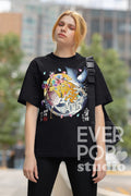 Crane Bird Shirt Japanese T Shirt Beach Wave Tshirt Cherry Blossom Print Sakura Graphic Tee Asian Safari Animal Urban Streetwear Graphic Tee – Fan Favorite · Top Pick For Any Outfit
