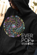 Indie Mandala Hoodie Aztec Sweatshirt Tribe Graphic Tee Floral Yoga Sweater Rainbow Flower Shirt Boho Spiritual Print Sacred Geometry Hoodie – Easygoing Wear · Top Pick For Any Outfit