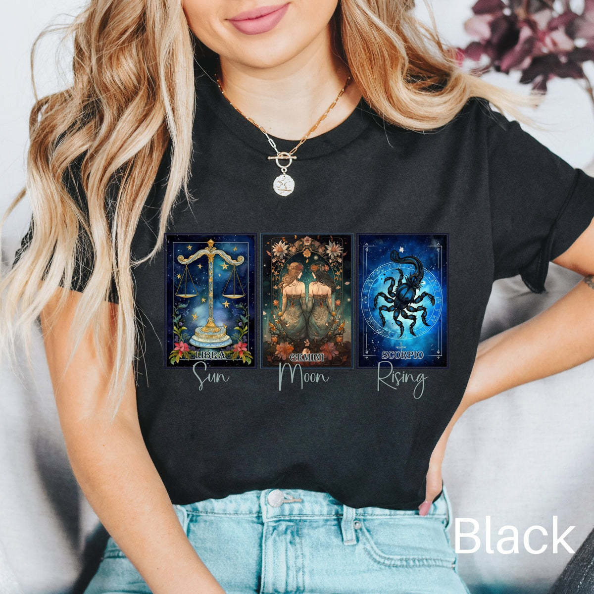 Custom Big Three Astrology Shirt Personalized Sun Moon and Rising Sign Shirt Zodiac Shirt Astrology Gift Horoscope Gift Zodiac Gift Graphic Tee – Aesthetic Look · Great Gift For Fans
