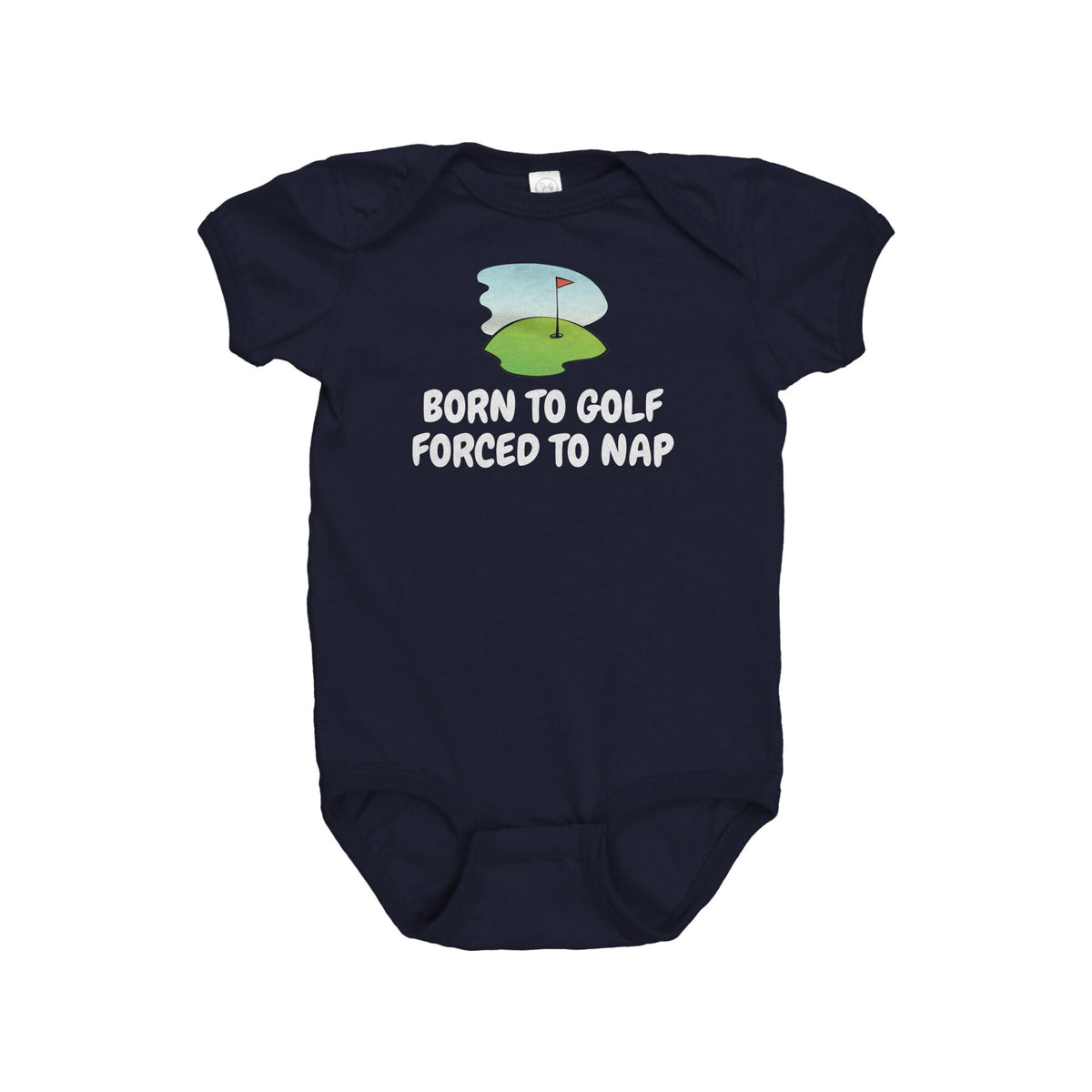 Golf Baby Bodysuit Golfer Baby Gift Golf Player Baby Onepiece Born To Golf Forced to Nap Baby Shower Gift Idea All Cotton Graphic Tee – Everyday Comfort · Great Gift For Fans