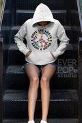 Boho Hippie Hoodie Peace Sign Hoodies Trendy Earth Hoody Cool Floral Pullover Cute Flower Sweater Cozy Retro Fleece 80s 90s Winter Top Hoodie – Aesthetic Look · High-Quality Print
