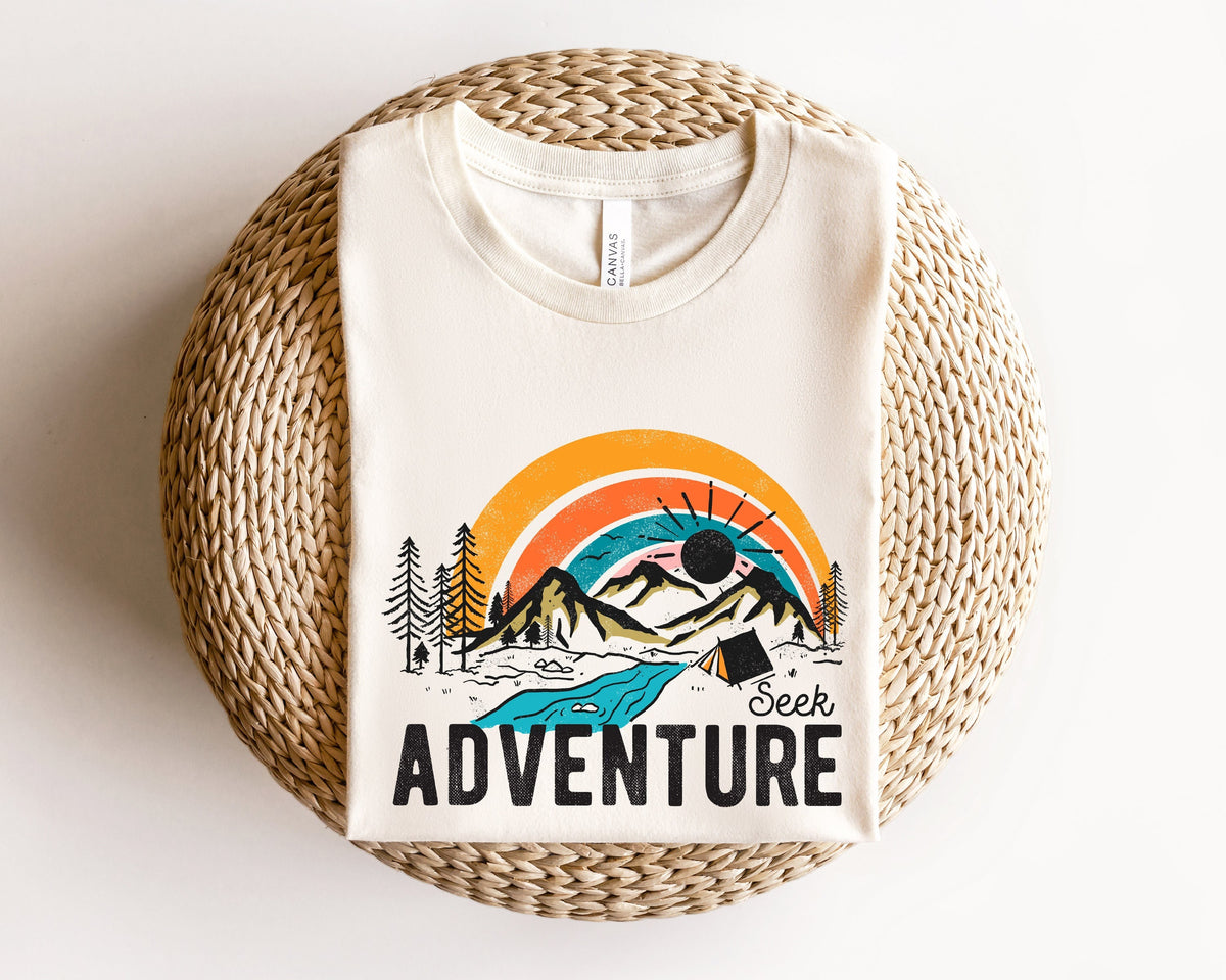 Seek Adventure ShirtVacation ShirtCamping ShirtHiking ShirtNature Lover ShirtAdventure Lover ShirtWanderlust ShirtTravel gift Graphic Tee – Aesthetic Look · High-Quality Print