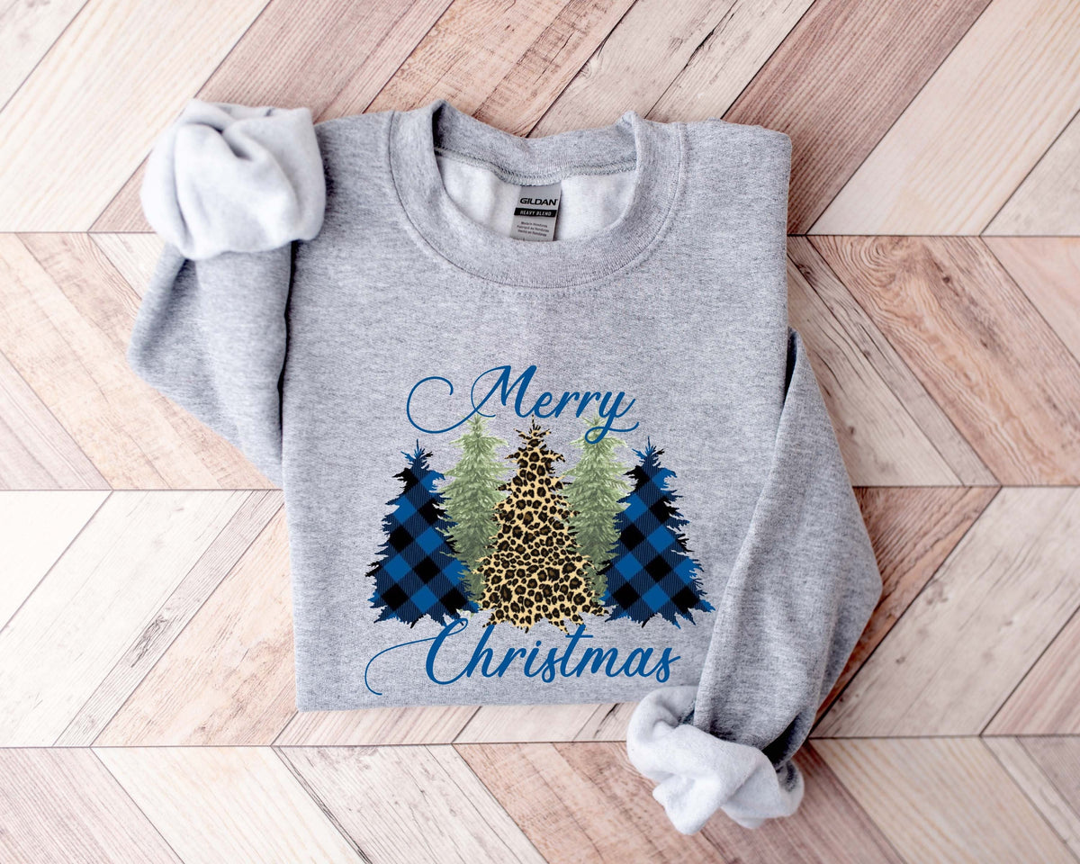 Christmas SweatshirtMerry Christmas SweatshirtChristmas Tree SweatshirtLeopard Christmas Tree SweatshirtWomen39 s Christmas Sweatshirt Sweatshirt – Warm & Stylish · Great Gift For Fans