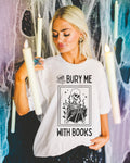 Bookish Skeleton Shirt for Reader Bury Me With Books Funny Skeleton TShirt for Bookworm Book Lover Spooky Reader Gift for Librarian Graphic Tee – Aesthetic Look · Must-Have Style