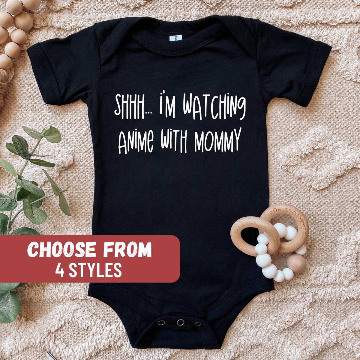 Cute Anime Baby Bodysuit Anime Baby Bodysuit Baby Announcement Baby Gift Baby Tees Shhh I39m Watching Anime With My Mommy Baby Bodysuit Graphic Tee – Feel-Good Design · Trending Graphic Apparel