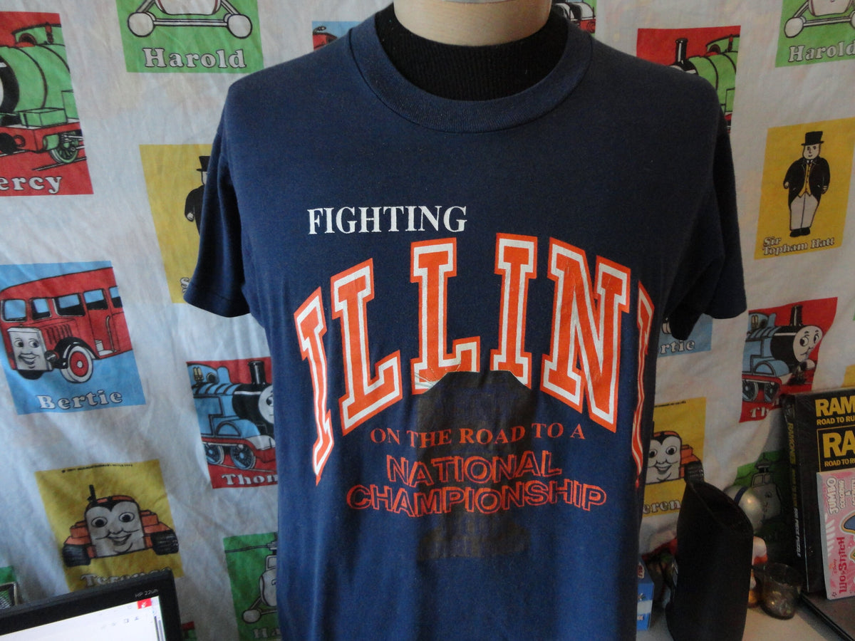 Vintage 8039s Illinois Fighting Illini 1989 NCAA Final Four Basketball T Shirt L Graphic Tee – Fan Favorite · Must-Have Style