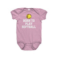 Softball Baby Bodysuit Softball Baby Gift Born To Play Softball Baby OnePiece Baby Shower Gift Idea First Birthday Graphic Tee – Fan Favorite · Top Pick For Any Outfit