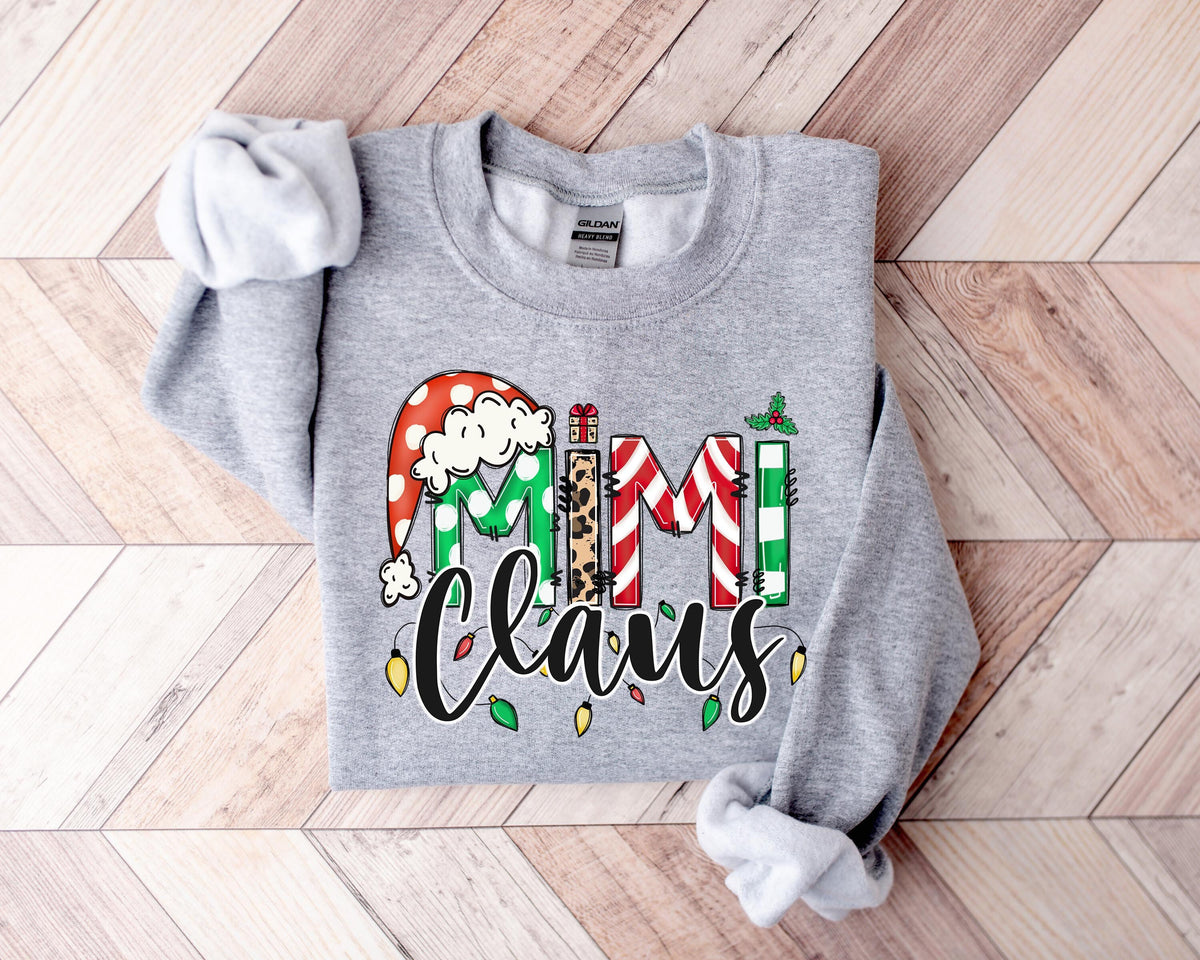 Mimi Claus Sweatshirt Grandma Christmas Sweatshirt Grandma Sweatshirt Gift For Grandma New Mimi Christmas Sweatshirt Mimi Claus Shirt Sweatshirt – Aesthetic Look · Perfect For Daily Wear