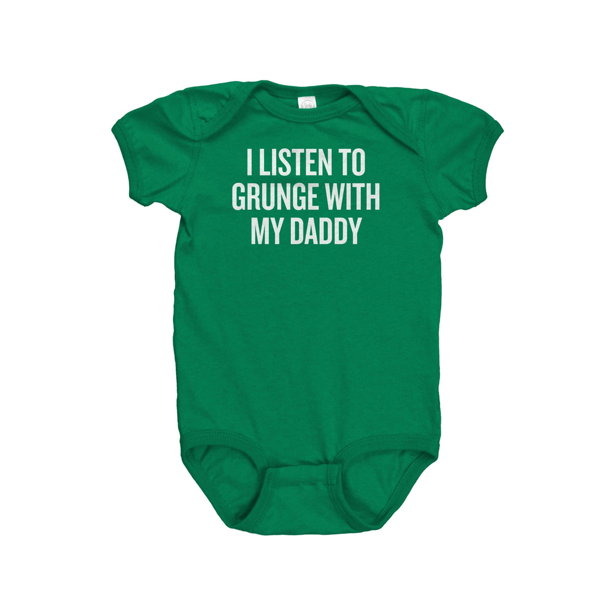 Cute Baby Bodysuit Grunge Music Fan Baby Gift I Listen To Grunge With My Daddy Baby Shower Gift Idea All Cotton Graphic Tee – Cozy Vibes · Must-Have Style