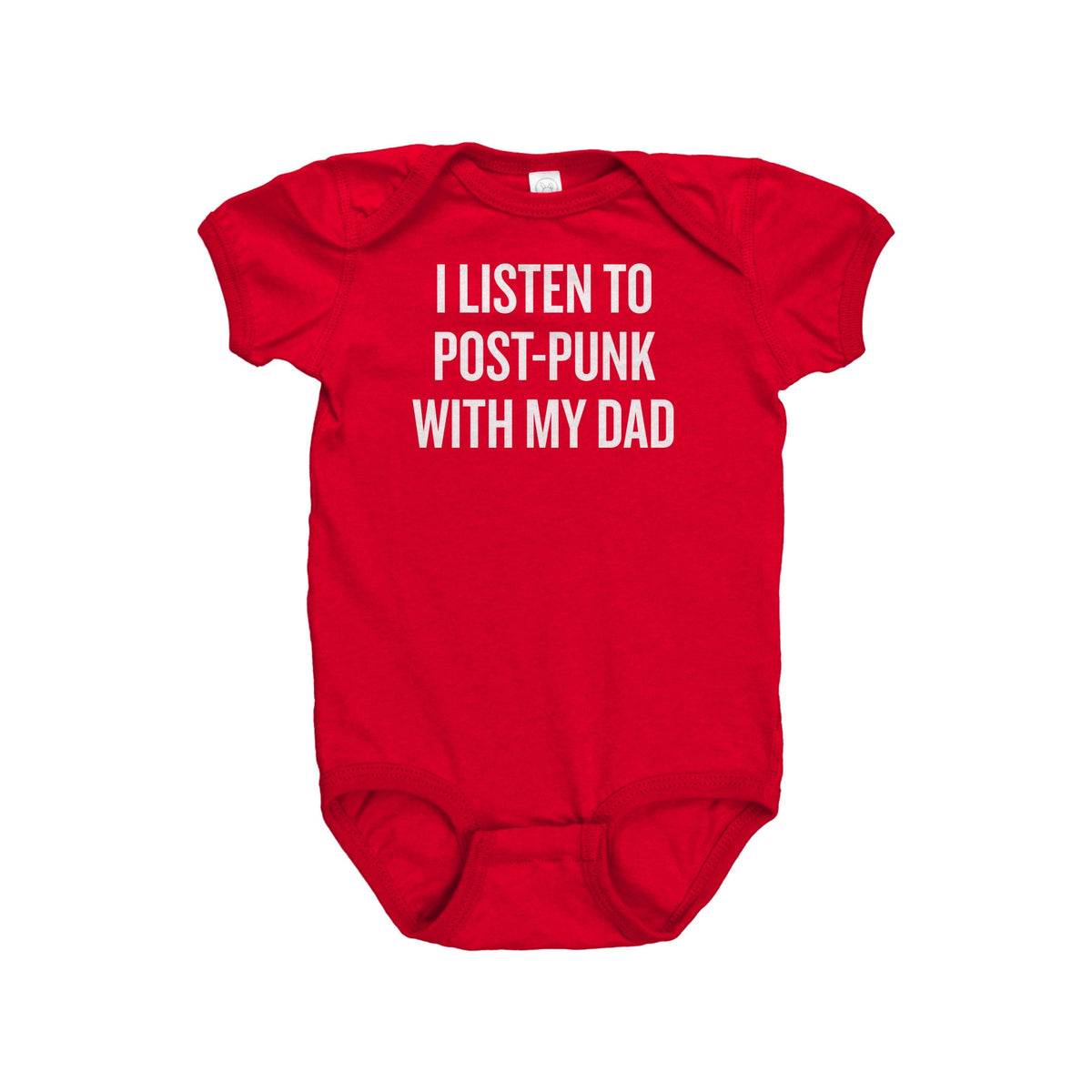 Cute Baby Bodysuit Post Punk Music Fan Baby Gift I Listen To PostPunk With My Dad Baby Shower Gift Idea All Cotton Graphic Tee – Warm & Stylish · High-Quality Print