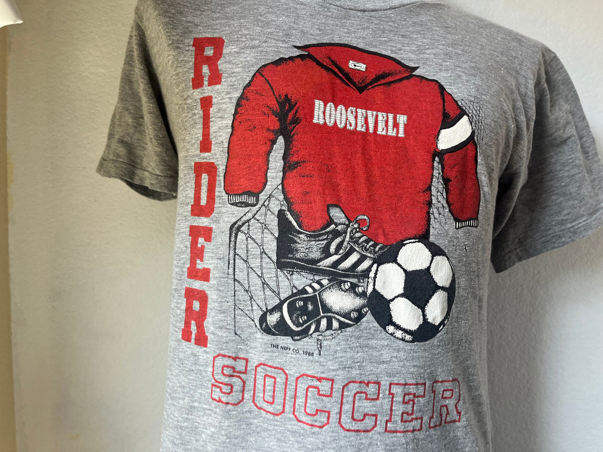 Vintage 8039s Rider Soccer Gray T Shirt Size M Graphic Tee – Cozy Vibes · Top Pick For Any Outfit