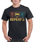 Top Gift for Dad Eat Sleep Cycling Repeat Cotton T Shirts Sports Comfort Tee Graphic Tee – Easygoing Wear · Trending Graphic Apparel