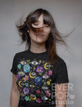 Evil Eye Moon Shirt Turkish Graphic Tee Cosmic Witch Tshirt Aesthetic Flower Boho Hippie Floral Star Celestial Print Galaxy Art Graphic Tee – Aesthetic Look · Great Gift For Fans
