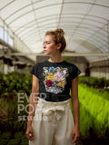 Rib Cage Shirt Anatomy Tshirt Floral Graphic Tee Skeleton T shirt Goth Clothing Gothic Tops Steampunk Shirts Graphic Tee – Cozy Vibes · Perfect For Daily Wear