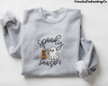 Embroidered Spooky Season Sweatshirts Halloween Embroidery Crewnecks Cute Ghost Sweatshirts Halloween Pumpkin Shirts Halloween Gifts Sweatshirt – Everyday Comfort · Must-Have Style