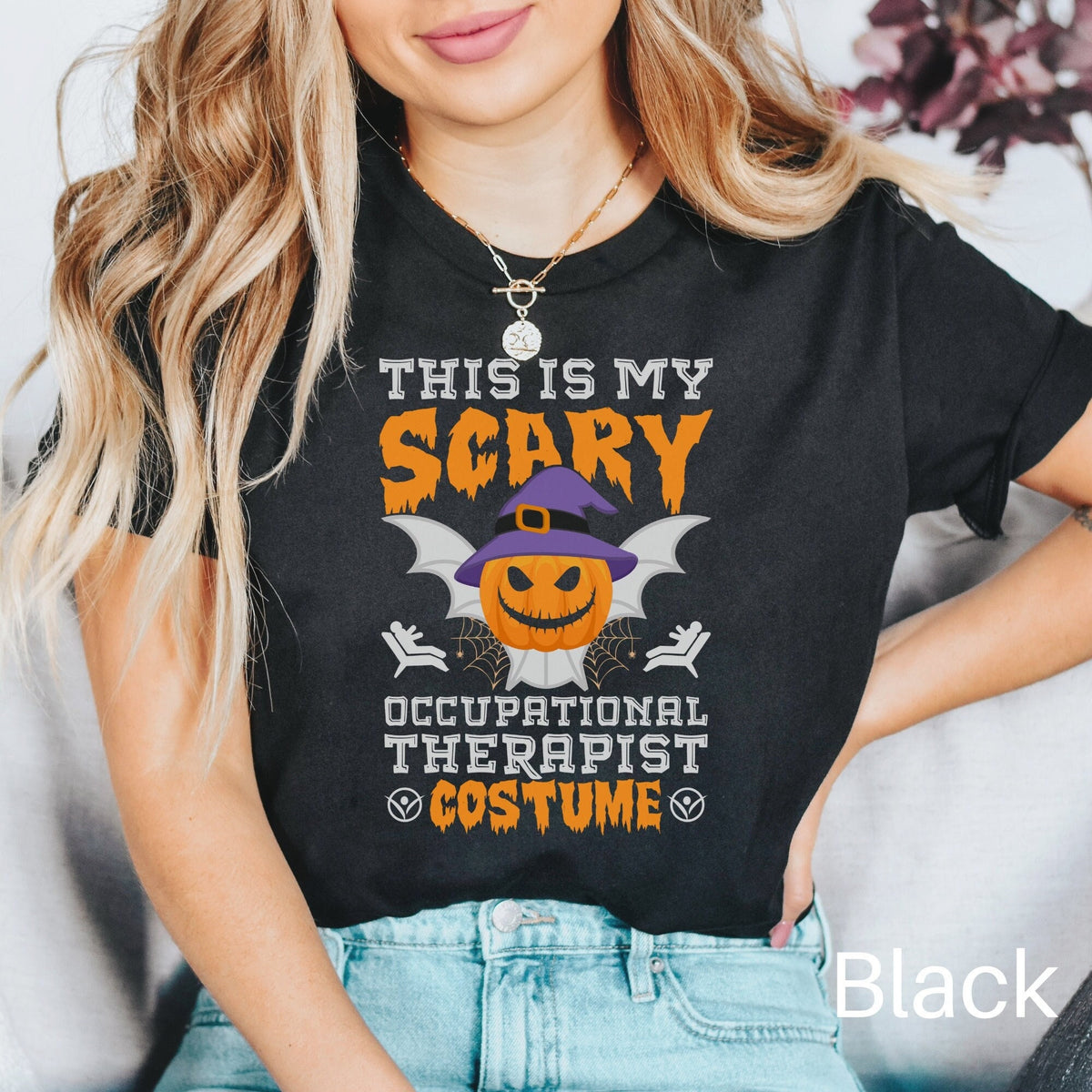OT Shirt Occupational Therapy Shirt Halloween Shirt Therapist Shirt Therapist Gift OT Gift OT Student Gift Scary Pumpkin Shirt Graphic Tee – Feel-Good Design · Must-Have Style