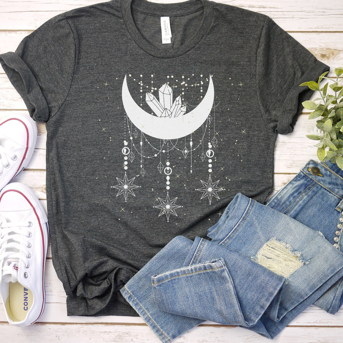 Boho Moon Shirt Celestial Shirt Witchy Shirt Mystical Moon Shirt Gift for Moon Lover Crystals Shirt Witch Shirts Moon T shirt Graphic Tee – Easygoing Wear · Great Gift For Fans