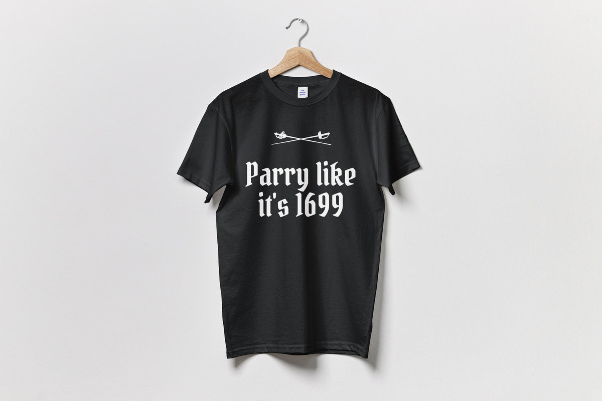 Funny Fencing Gift Fencer Shirt Swordplay Gift Parry Like It39s 1699 Unisex Tee Graphic Tee – Aesthetic Look · Top Pick For Any Outfit