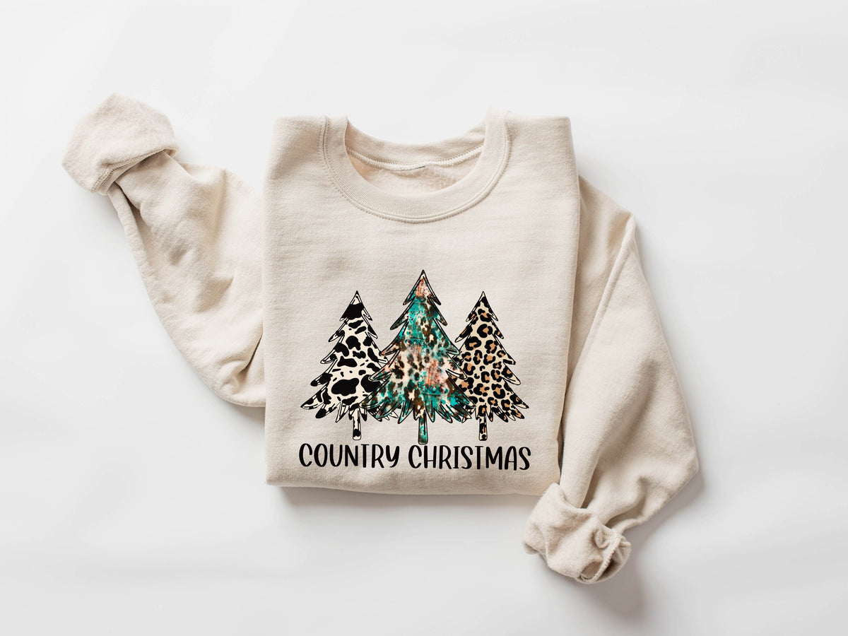 Western Christmas Sweater Christmas Sweater Merry Country Christmas Sweatshirt Holiday Sweaters for Women Winter Sweatshirt Sweatshirt – Feel-Good Design · Top Pick For Any Outfit