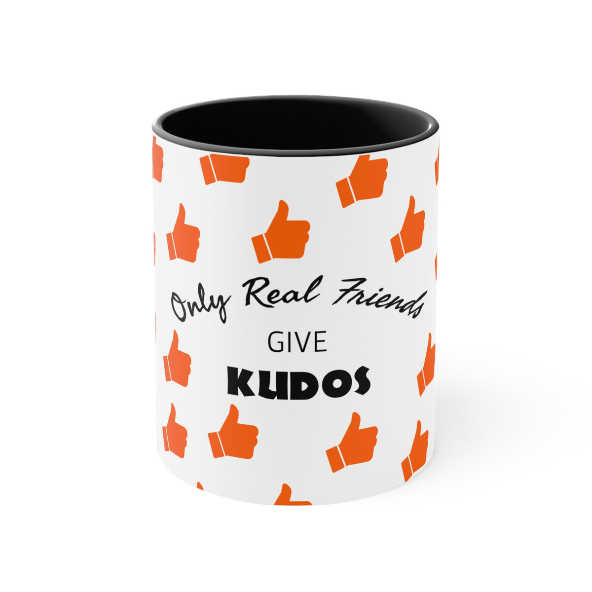 Real Friends Kudos Coffee Mug cute Strava gift for athlete gift for Cyclist or Runners birthday fathers day Graphic Tee – Feel-Good Design · Perfect For Daily Wear