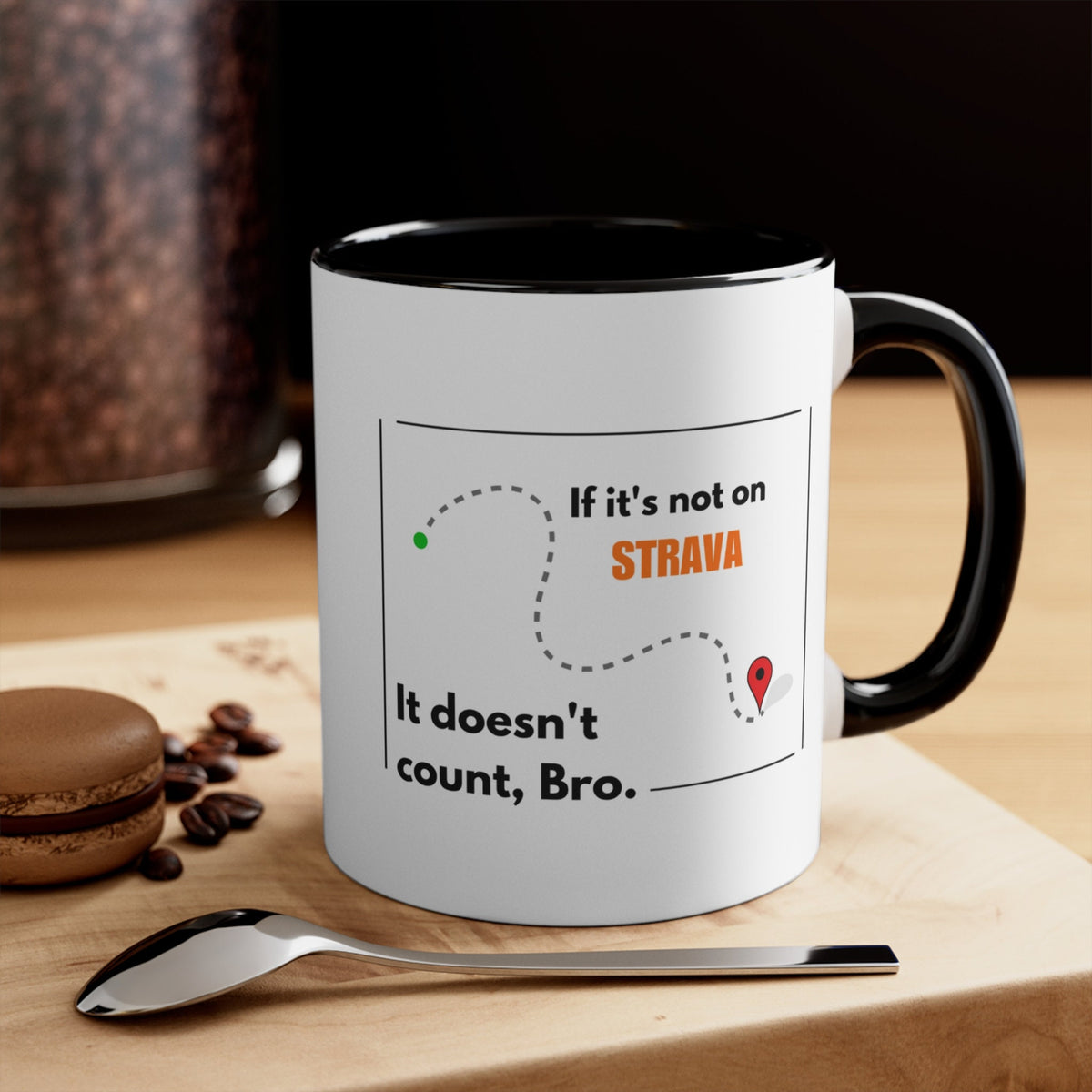 If It39s Not On Strava It Doesn39t Count Bro Strava Mug Running Gift Gift for Cyclist Fathers Day Mug for man Coffee and running Graphic Tee – Soft Feel · Great Gift For Fans