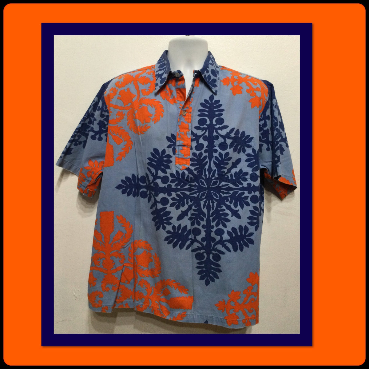 HS222 Vintage 1960s pull over Tiki Hawaiian shirt by Surf Line Size large Graphic Tee – Premium Graphic · Must-Have Style