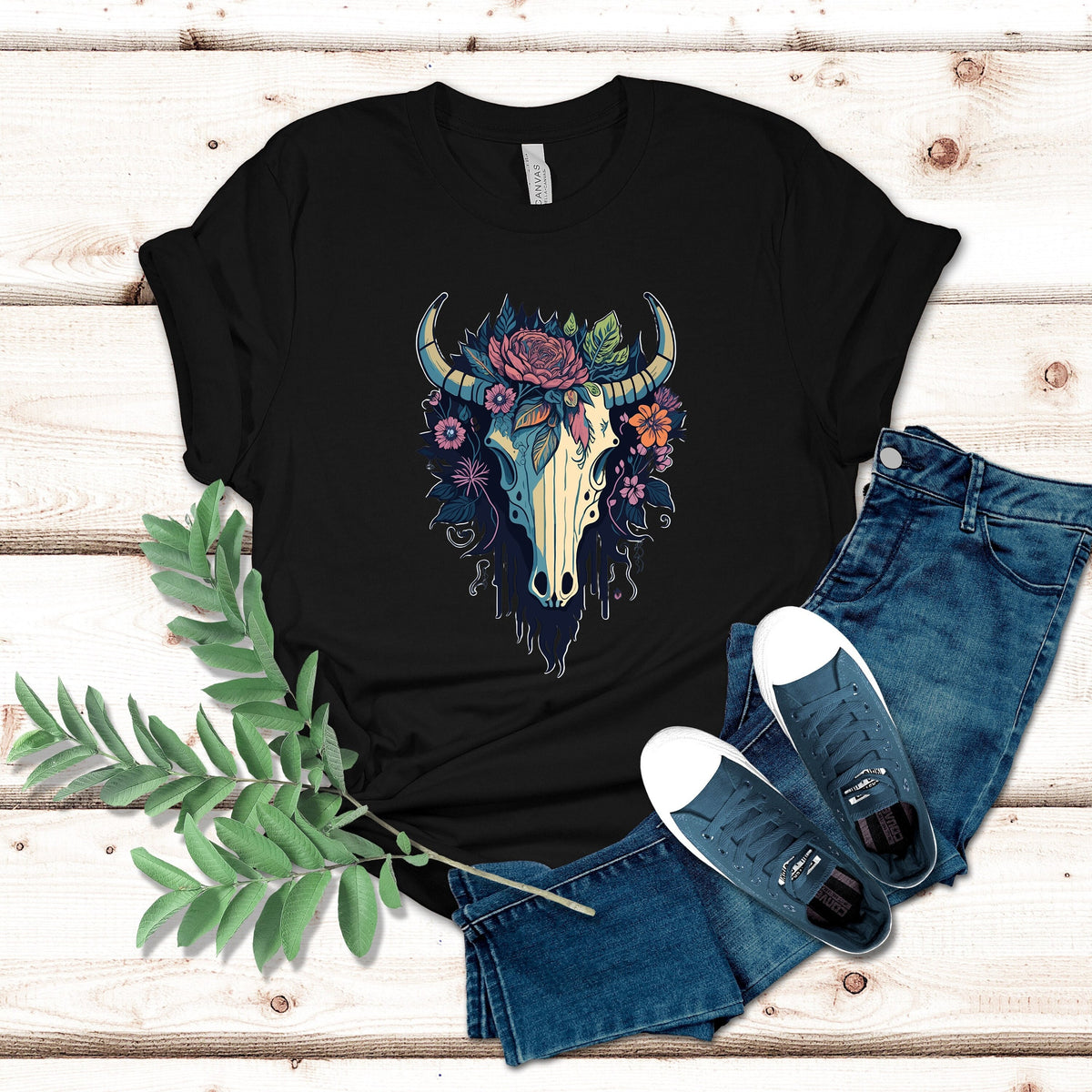 Cow Skull Shirt Cow Skull Tshirt Boho Cow Skull T shirt Bull Skull Shirt Western shirt Howdy Shirt cowgirl shirt rodeo shirt cowboy tee Graphic Tee – Fan Favorite · Must-Have Style